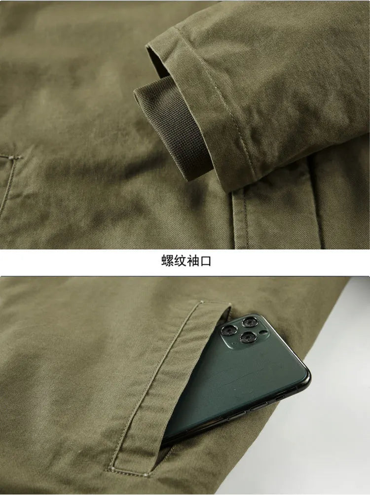2025 New High-quality fall/winter outerwear men's outdoor casual windproof hooded pullover loose fleece work jacket male