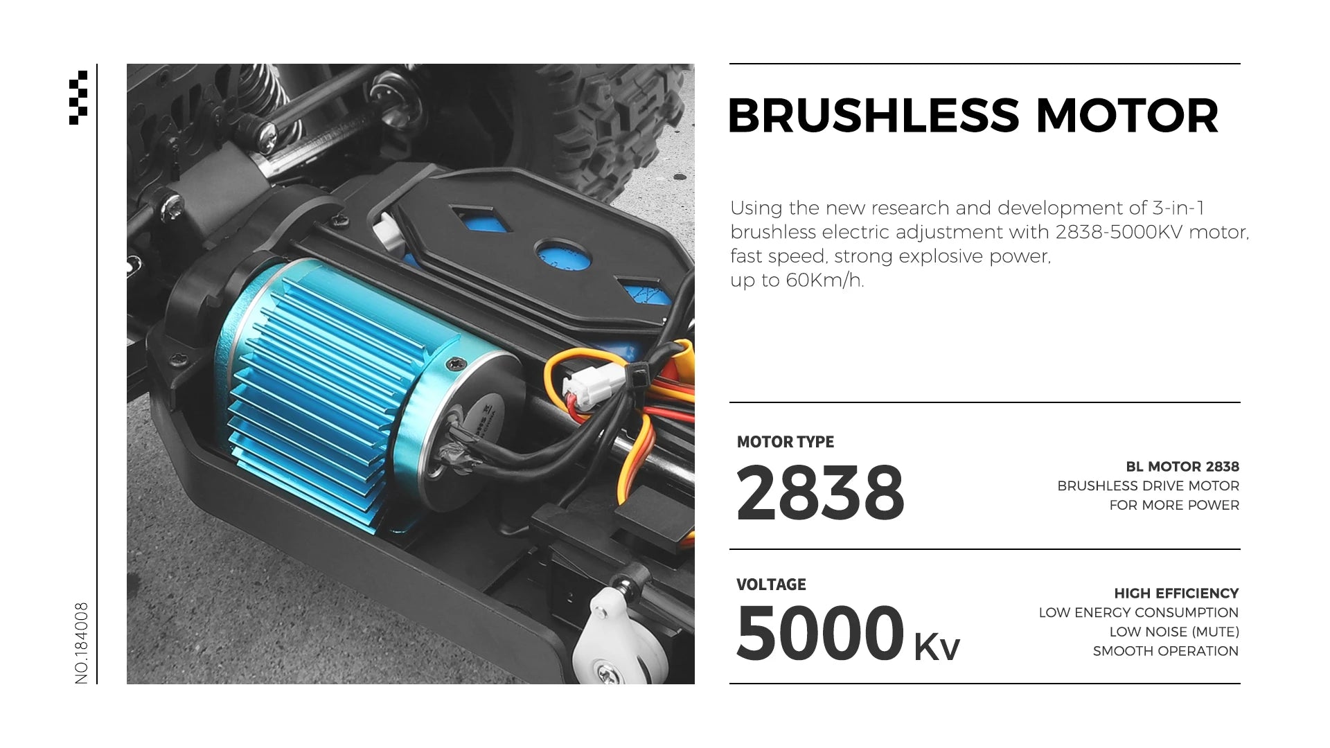 Wltoys 184008 1/18 Scale 2.4G RC Car Brushless Motor ESC 4WD Off-Road High Speed 60Km/H 3-in-1 Racing Toy for Boys