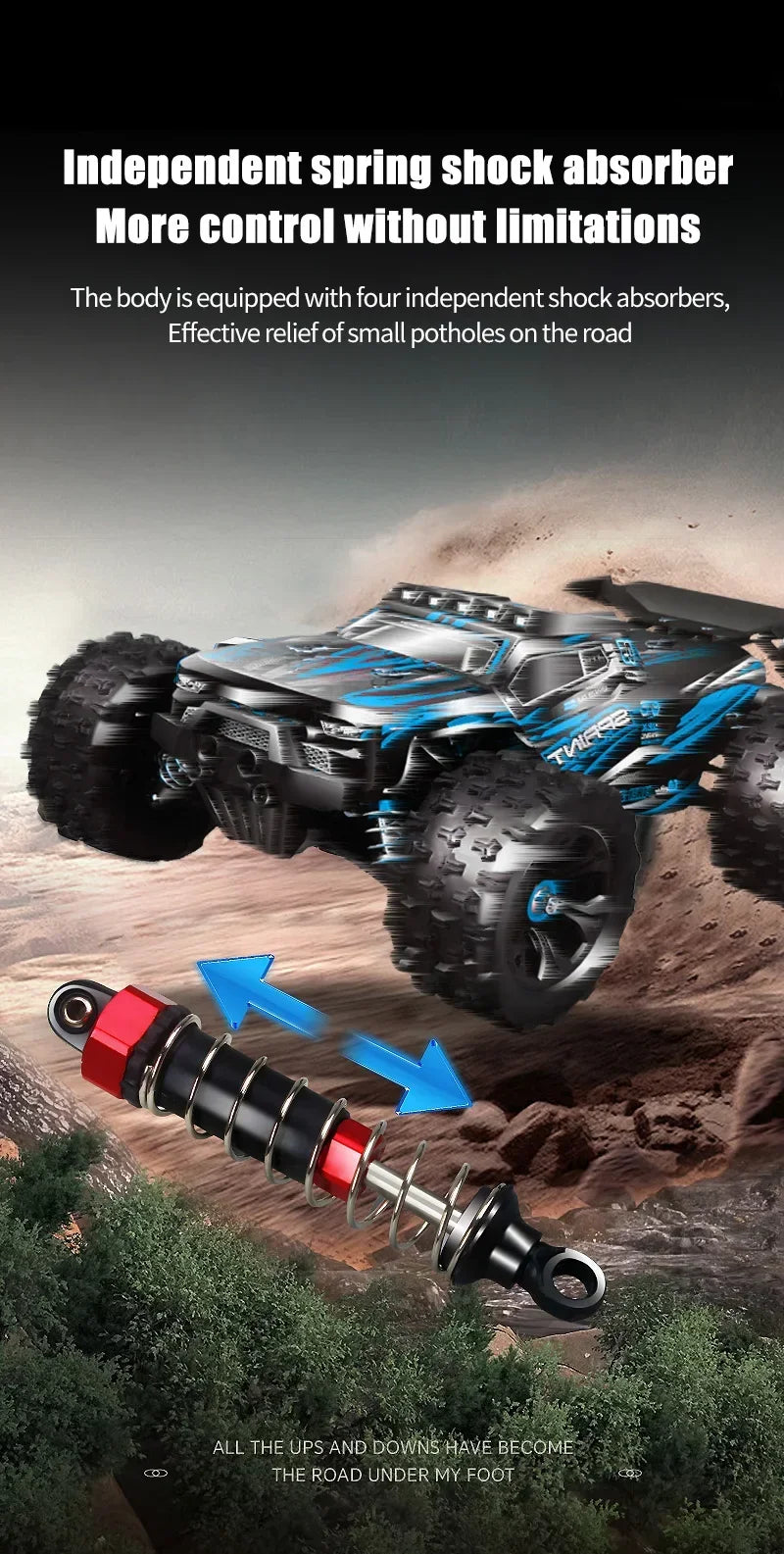 1:16 85KM/H Or 50KM/H 4WD RC Car With LED Remote Control Cars High Speed Drift Monster 4x4 Truck for Kids vs Wltoys 124017 Toys