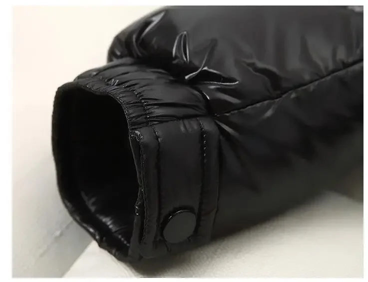 New Winter Men Black Shiny Puffer Jackets Hooded Casual Duck Down Coats High Quality Male Outdoor Windproof Warm Jackets Size 4X
