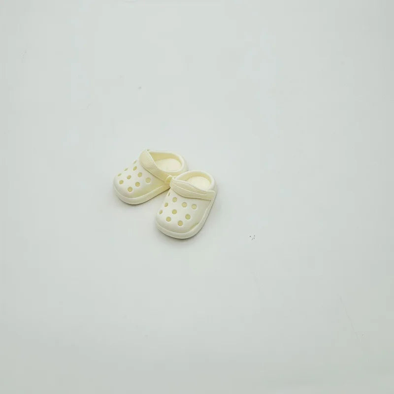 17cm Laubub Doll Fashion Hole Shoes Cute Mini Beach Slippers for Labubu V1 V2 V3 Dolls Change Accessories Toys Birthday Gift