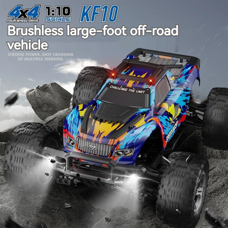 Kf10 Brushless High-Speed Rc Car 1:10 Scale Four-Wheel Drive Off-Road Climbing Remote Control Stunt Racing Toy For Ages 14+ Gift