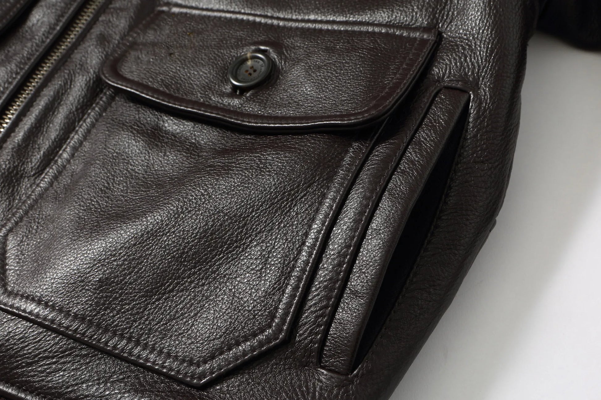 Dark Brown Winter Pilot Leather Jacket Men Military Style Europe Size Genuine Natural Thick Cowhide G1 Flight Leather Coat