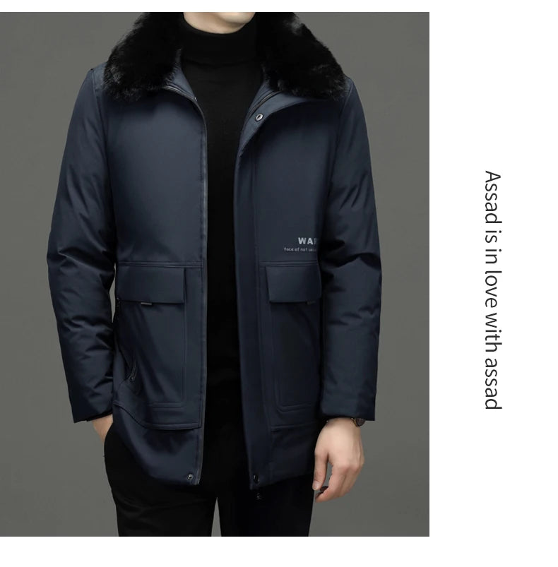Top Grade Thick With Fur Hood Fashion Casual Designer Warm Parka Winter Coat Mens Newest Jacket Windbreaker Mens Clothes