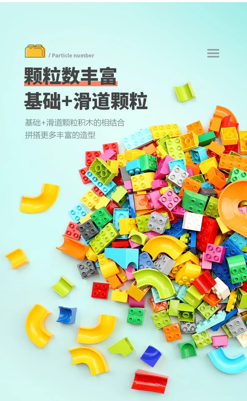 500g/bag DIY Big Size Creative Building Blocks Set Colorful Classic Basic Compatible With Duplo Kid Educational Toy For Children