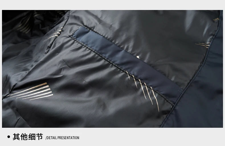Top Grade Middle-aged Men Bubble Puffer Windbreaker Coat Parka Jacket Winter Plus Velvet Thickened Short Outerwear