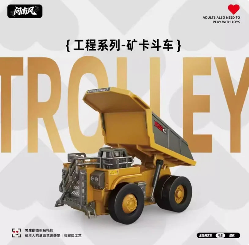 New 1:64 Alloy Remote Control Mine Truck Full Proportional Control Simulated Headlights Realistic Details Desktop Toy Boys Gift