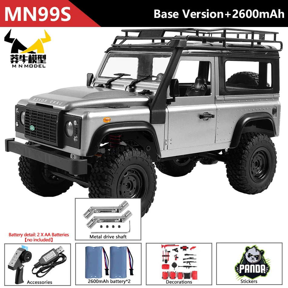 MN MODEL 1/12 4x4 Diving RC Panda Tour Vehicle Defender Off-Road Car Rock Crawler Wading Climbing Truck Collection Toy for Adult