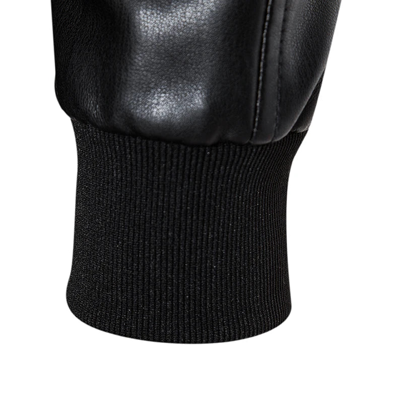 2024 Leather Men's New Trend Fashion Spring And Autumn Stand Collar Comfortable Slim Leather Jacket Handsome Youth Coat