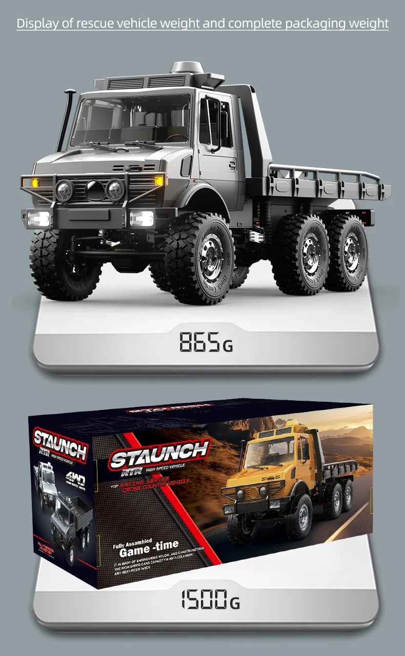JJRC C8823 Rc 1:18 Scale Remote Control Off-Road Car Six-Wheel Drive Climbing Toy Full Proportion Rc Truck Toy Boys Gift