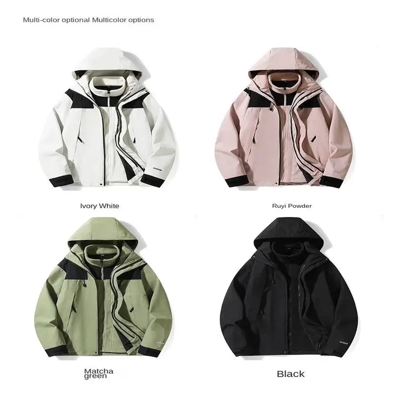 Autumn Winter New High Quality Outdoor Sports Fitness Running Travel Mountaineering Couple Windproof Waterproof Warm Jacket