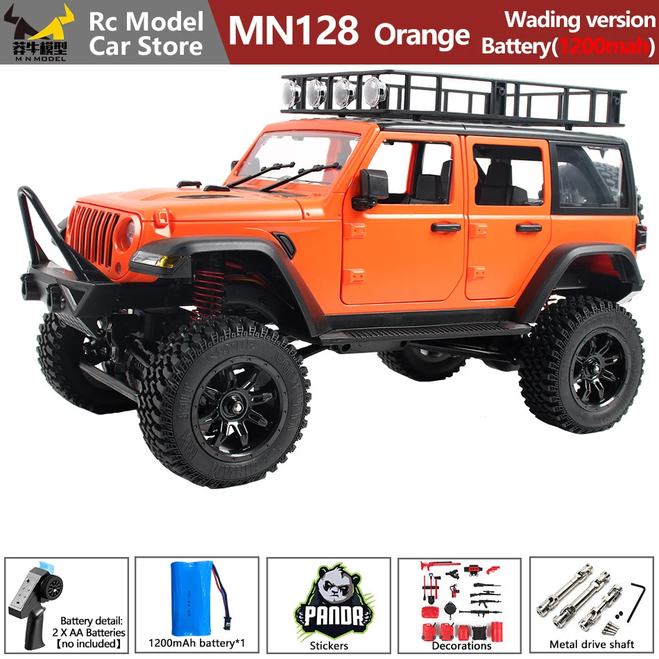 MN MODEL 1:12 Panda RC 4X4 Diving Wading Off-road Car Rock Crawler All Terrain Vehicle Buggy SUV Climbing Truck Toy for Adult