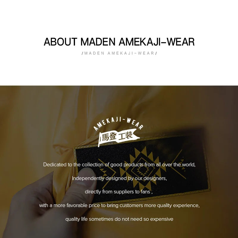Maden Casual 90% White Duck Down Jacket Yellow Stand Collar Warm Jacket Versatile Puffer Coat for Men Fall and Winter Outerwear