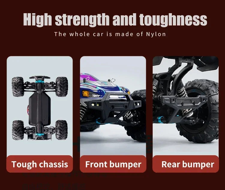 1:16 75KM/H or 50KM/H 4WD RC Car with LED Remote Control Cars High Speed Drift Monster Truck for Kids Vs Wltoys 144001 Toys
