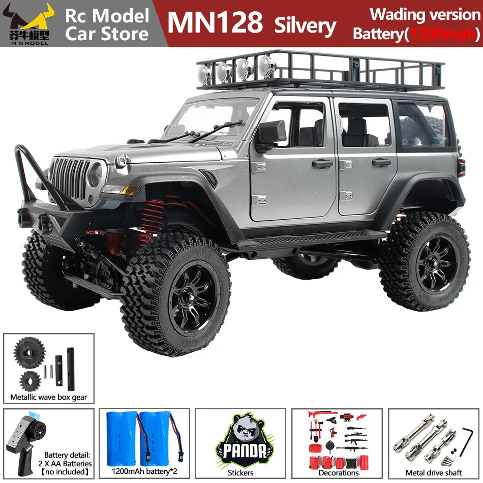 MN MODEL 1:12 Panda RC 4X4 Diving Wading Off-road Car Rock Crawler All Terrain Vehicle Buggy SUV Climbing Truck Toy for Adult