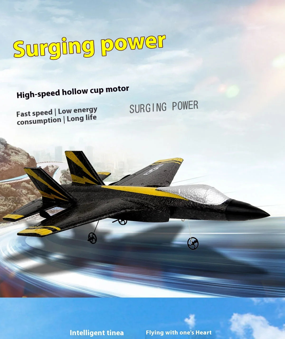 F35 Remote Control Foam Glider | Colorful LED Lights | 2-Channel RC Plane | Fixed Wing Model | Best Kids Toy