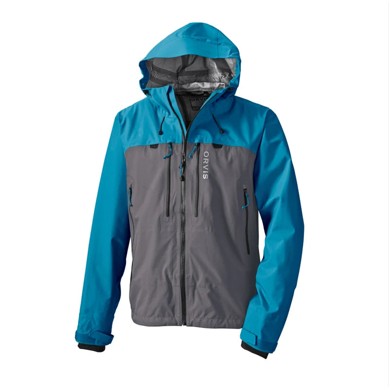 Men's Ultralight 3L Wading Jacket Waterproof Breathable for Hunting Camping Fishing - Lightweight Outdoor Rain Outwear