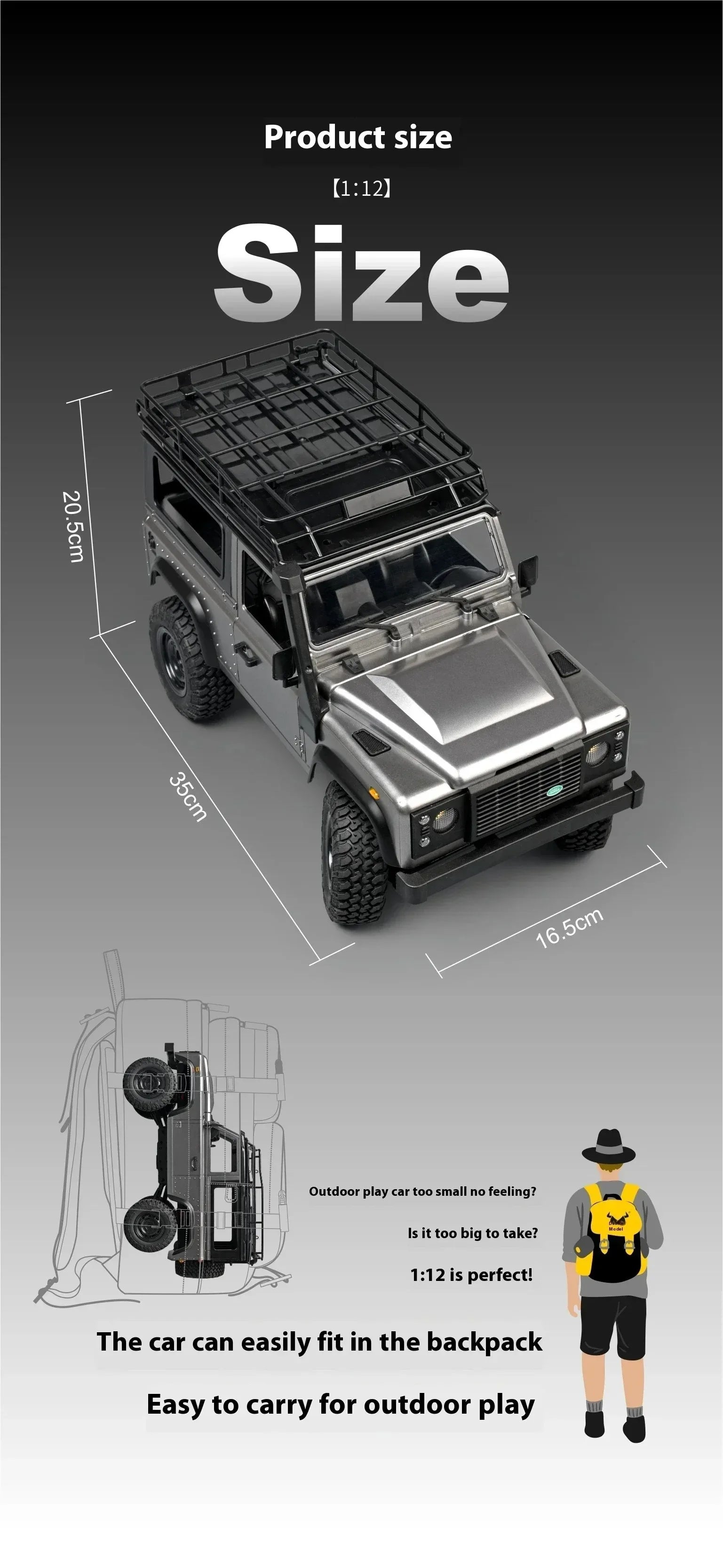 MN MODEL 1/12 4x4 Diving RC Panda Tour Vehicle Defender Off-Road Car Rock Crawler Wading Climbing Truck Collection Toy for Adult