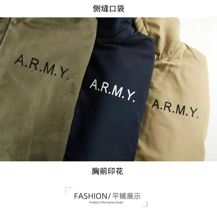 2025 New High-quality fall/winter outerwear men's outdoor casual windproof hooded pullover loose fleece work jacket male