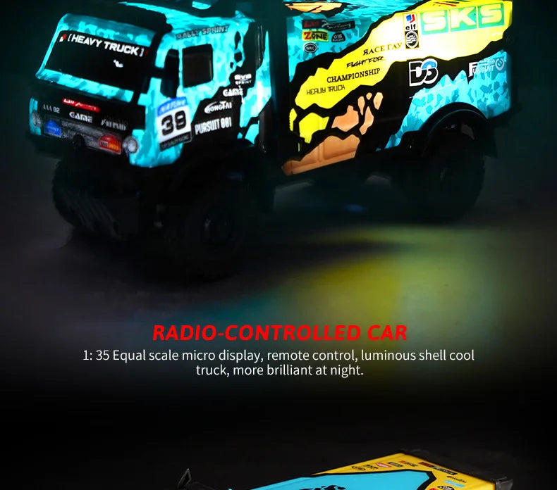 Remote Control Heavy Duty Race Trucks Rally Inspired Climbing Off-Road Vehicle With Lights Electric Models Kids Birthday Gifts