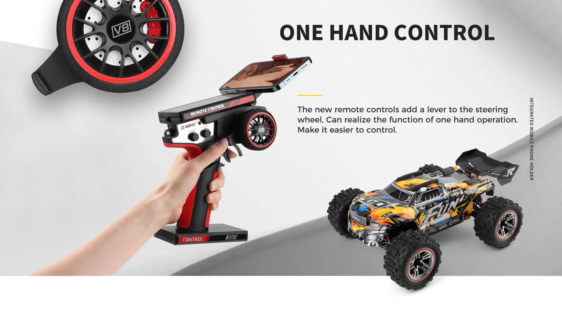 Wltoys 184008 1/18 Scale 2.4G RC Car Brushless Motor ESC 4WD Off-Road High Speed 60Km/H 3-in-1 Racing Toy for Boys
