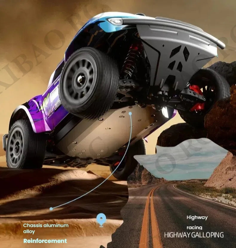 Rc Car Off Road 4x4 High Speed 70KM/H Remote Control Car with LED Headlight Brushless 4WD 1/16 Monster Truck Toys for Boys Gift