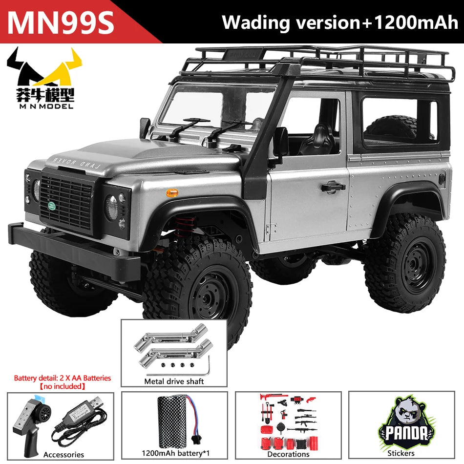 MN MODEL 1/12 4x4 Diving RC Panda Tour Vehicle Defender Off-Road Car Rock Crawler Wading Climbing Truck Collection Toy for Adult