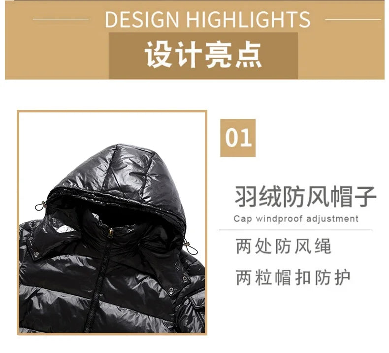 2024 New Men's Short Down Jacket Korean Style Trendy Winter Coat Fashionable Stylish Warm Puffer Jacket