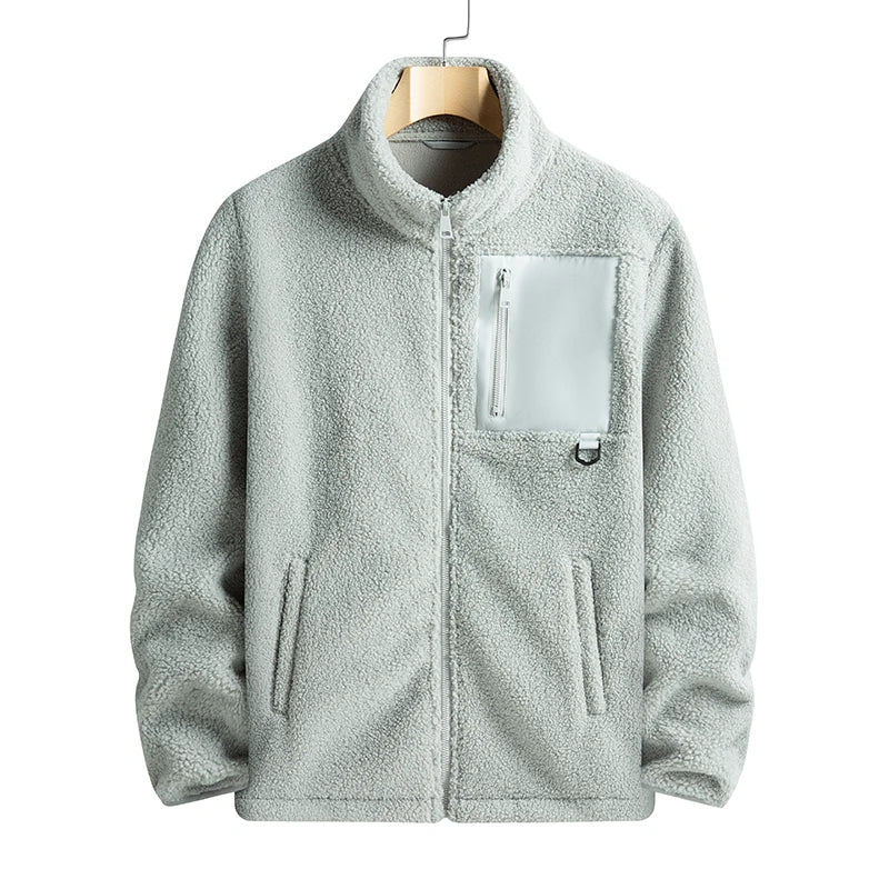 New Autumn Winter Sports Outdoor Stand Up Collar Casual Loose Couple Coat Men'S Thick Fashion Versatile Warm Polar Fleece Jacket