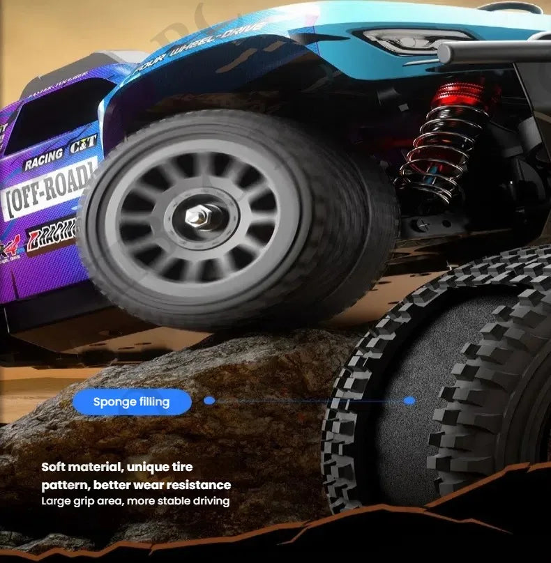 Rc Car Off Road 4x4 High Speed 70KM/H Remote Control Car with LED Headlight Brushless 4WD 1/16 Monster Truck Toys for Boys Gift