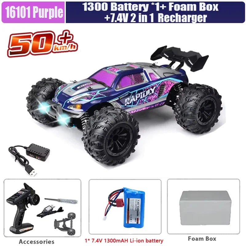 SCY or JJRC Q130 70KM/H 60KM/H 50KM/H  4WD RC Car with LED Remote Control Cars High Speed Drift Monster 4x4 Truck Rc Cars 144001
