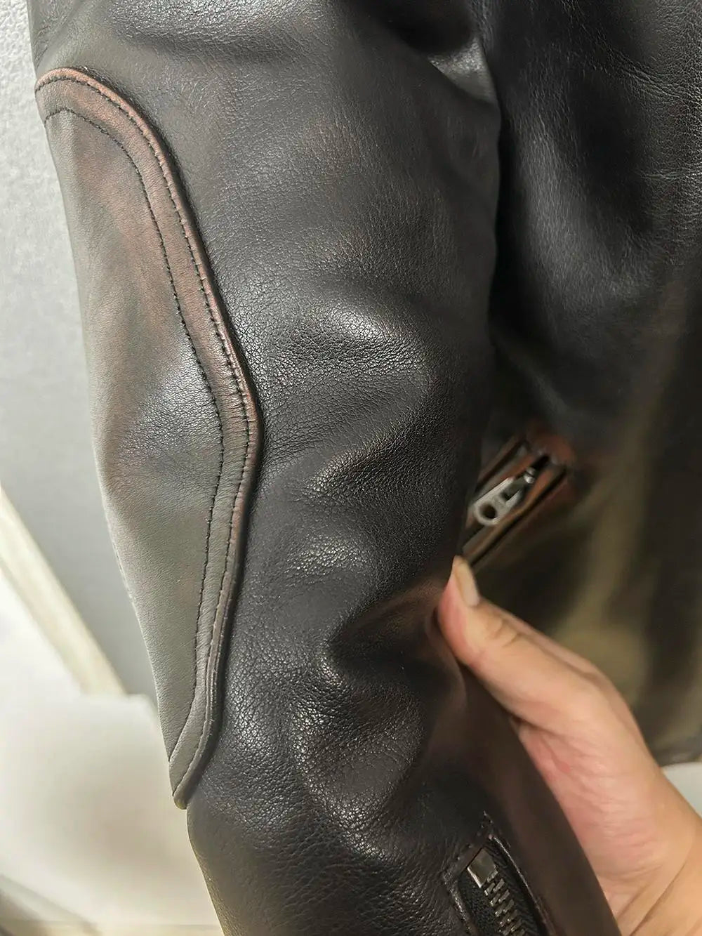 Vintage Black Autumn Leather Jacket Men Stand Collar Plus Size 5XL Natural Cowhide Slim Fit Short Genuine Leather Coat