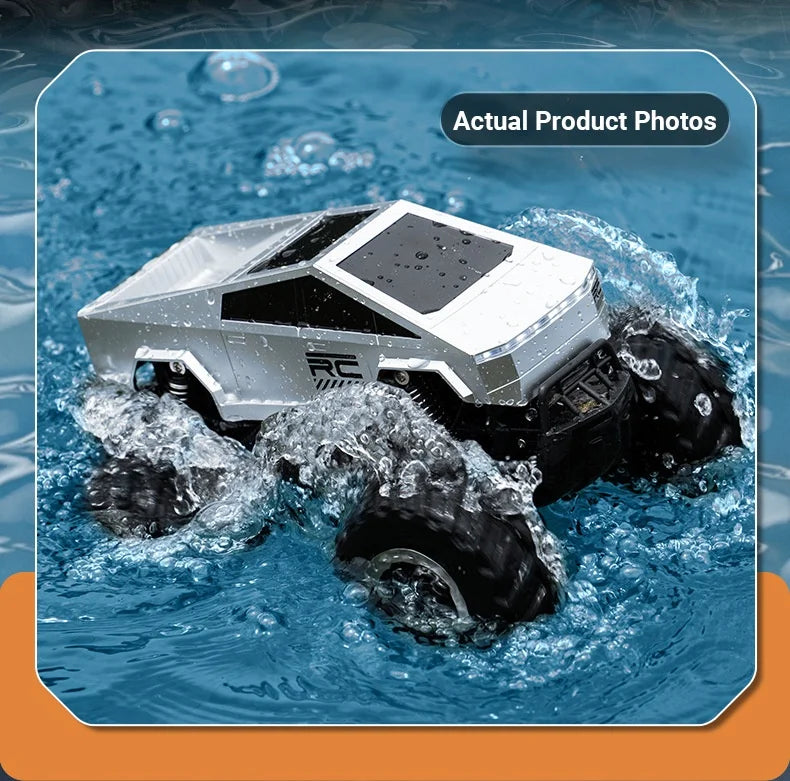 JJRC 1:18Q185 Amphibious RC Crawler 4WD Waterproof Off-Road Stunt Car 2.4GHz Kids Remote Control Toy All-Terrain Water Land Gift