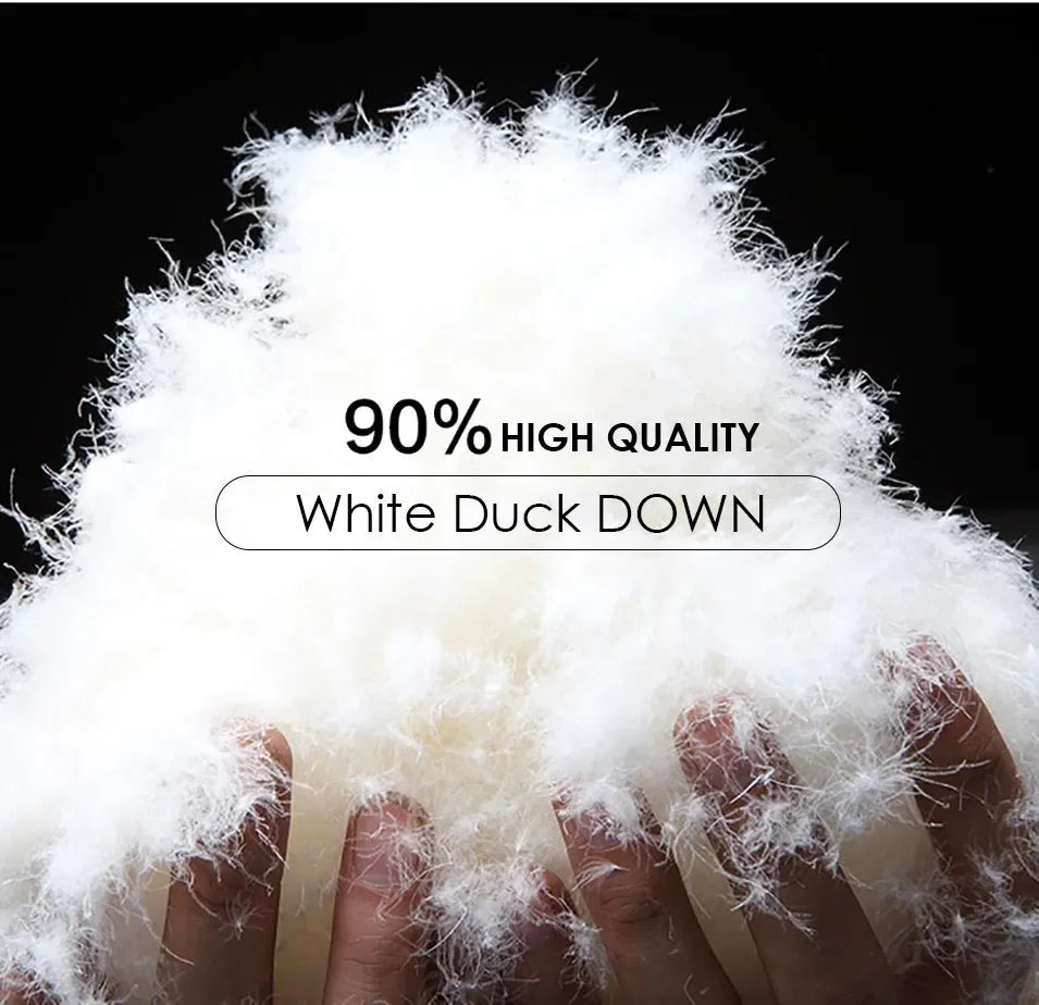Men's Thermal Down Jacket Thick Puffer Jacket Men Coat High Quality Overcoat Winter Parka Men 90% White Duck Down Removable Cap