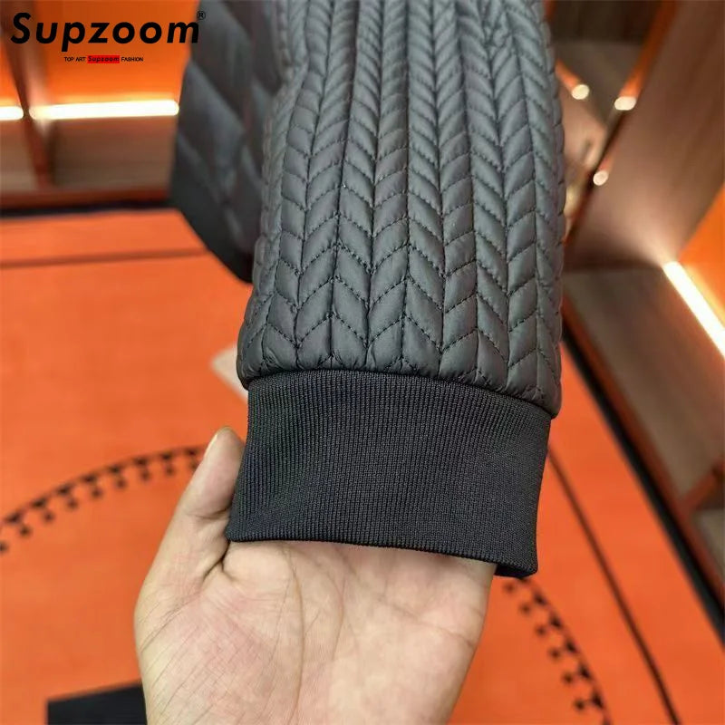 Supzoom New Arrival Casual Triangle Mark Mens Winter Trendy Hooded cotton-padded Suit Couple Cotton-padded Jackets And Coats