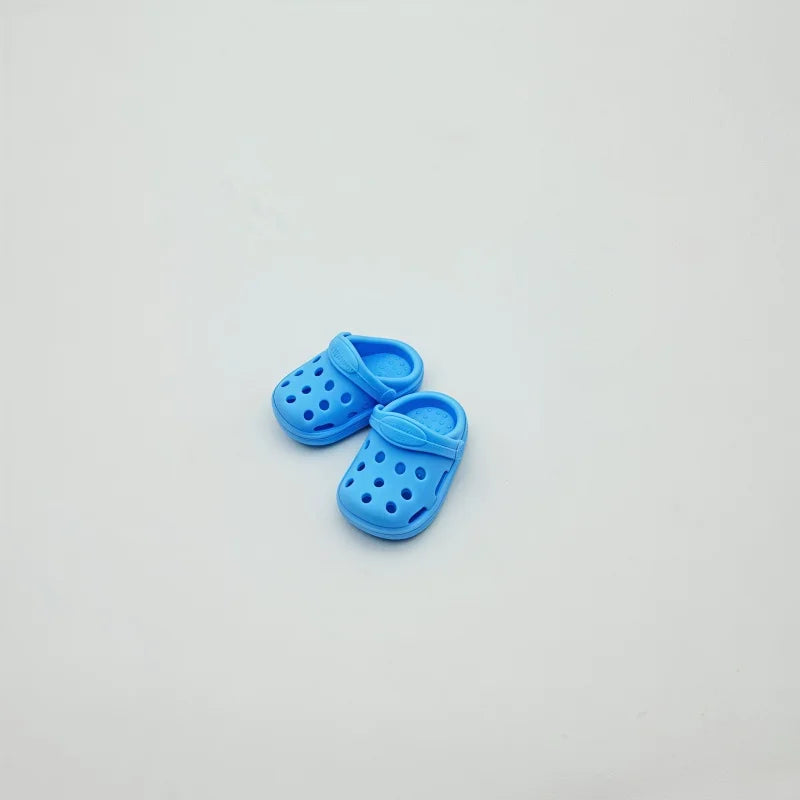 17cm Laubub Doll Fashion Hole Shoes Cute Mini Beach Slippers for Labubu V1 V2 V3 Dolls Change Accessories Toys Birthday Gift