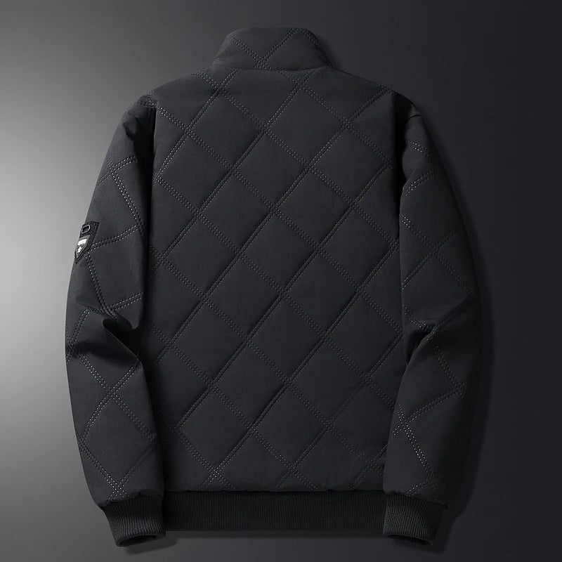 Fleece Jacket for Men 2025 Thick Stand Collar Solid Winter Jacket Men Windproof Warm Business Casual Men Coats High Quality