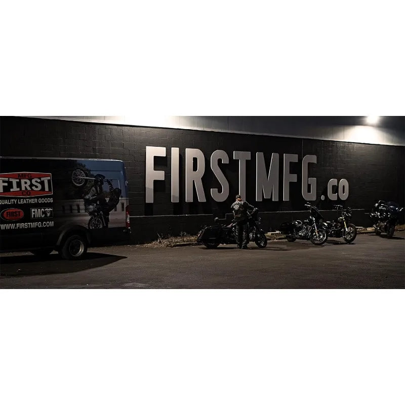 First Mfg Co - SuperStar - Men's Motorcycle Biker Riding Black Leather Jacket