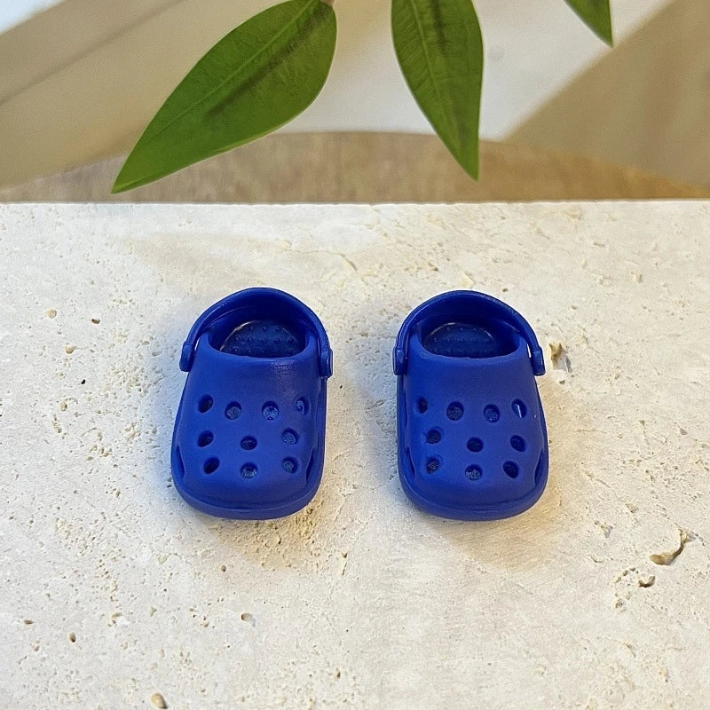 17cm Laubub Doll Fashion Hole Shoes Cute Mini Beach Slippers for Labubu V1 V2 V3 Dolls Change Accessories Toys Birthday Gift