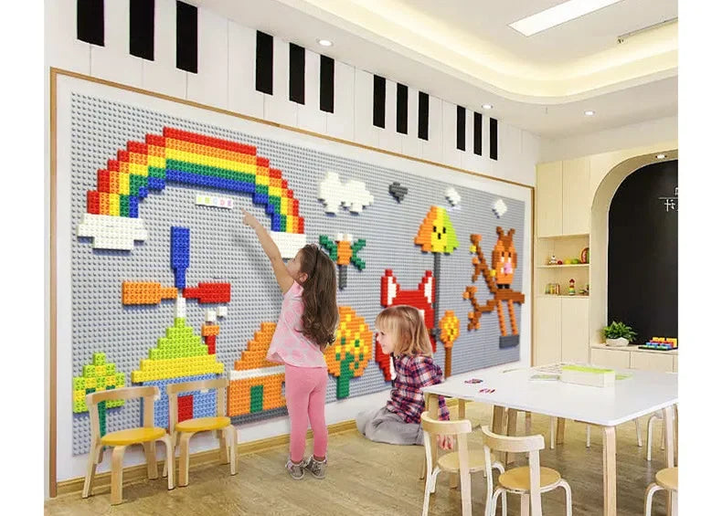 500g/bag DIY Big Size Creative Building Blocks Set Colorful Classic Basic Compatible With Duplo Kid Educational Toy For Children
