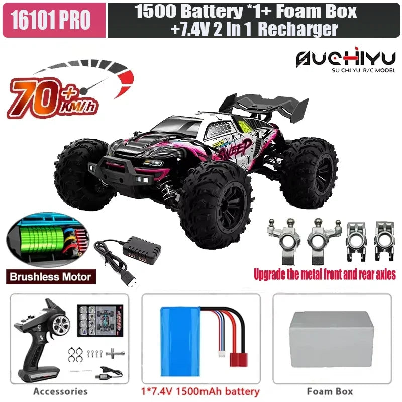 SCY or JJRC Q130 70KM/H 60KM/H 50KM/H  4WD RC Car with LED Remote Control Cars High Speed Drift Monster 4x4 Truck Rc Cars 144001
