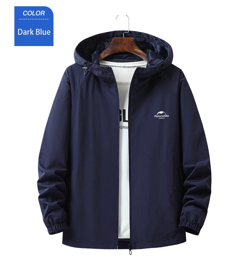 Naturehike Windbreaker Men Tactical Jacket Waterproof Outdoor Hooded Coat Sports Military European Field Climbing Thin Outwear
