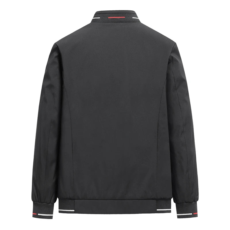 New Autumn Winter Men's Casual Sports Jacket Fashionable Trend Windproof Portable Pocket Stand Up Collar Fashionable Coat