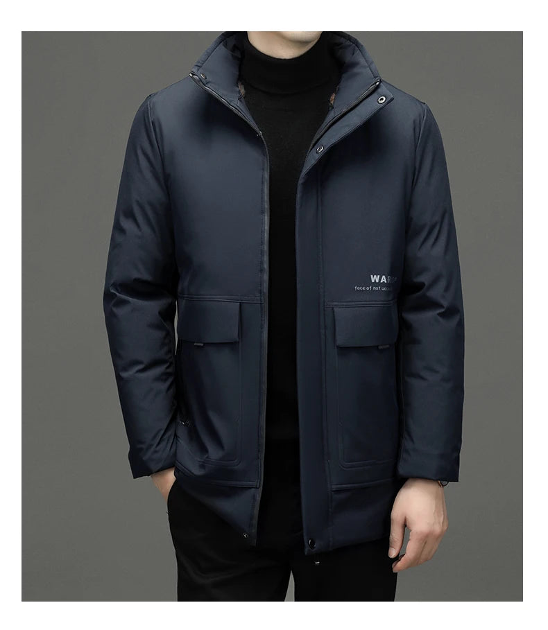 Top Grade Thick With Fur Hood Fashion Casual Designer Warm Parka Winter Coat Mens Newest Jacket Windbreaker Mens Clothes