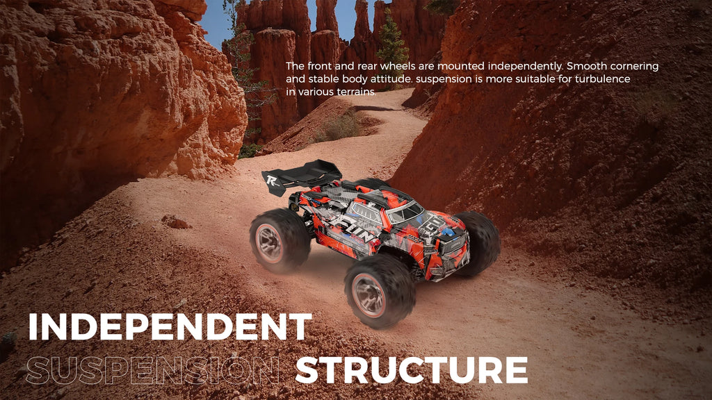 Wltoys 184008 1/18 Scale 2.4G RC Car Brushless Motor ESC 4WD Off-Road High Speed 60Km/H 3-in-1 Racing Toy for Boys