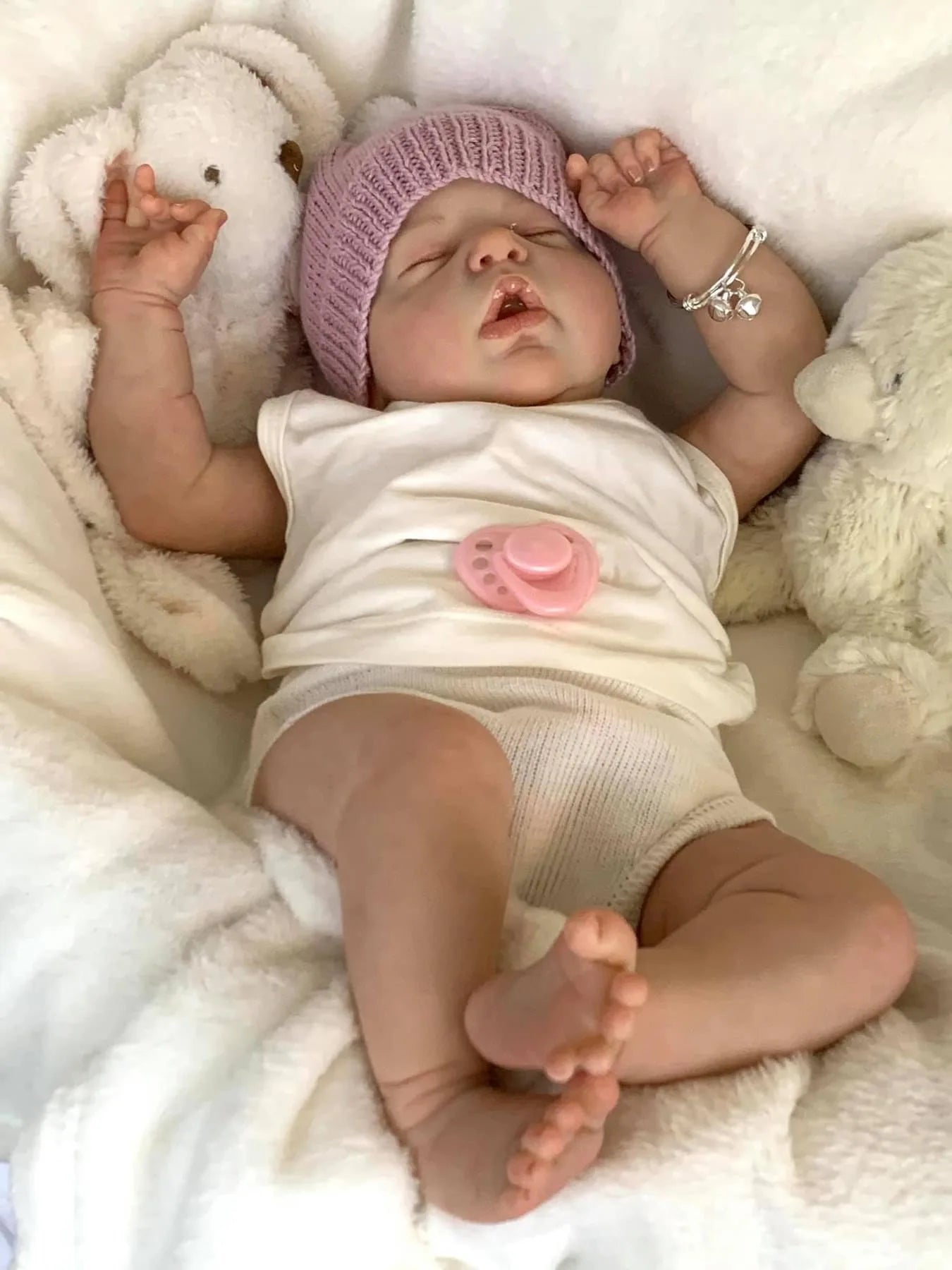 NPK 22inch Alexis Reborn Doll - Newbaby Size Lifelike Soft Touch Cuddly Baby with 3D Skin And Visible Veins High Quality