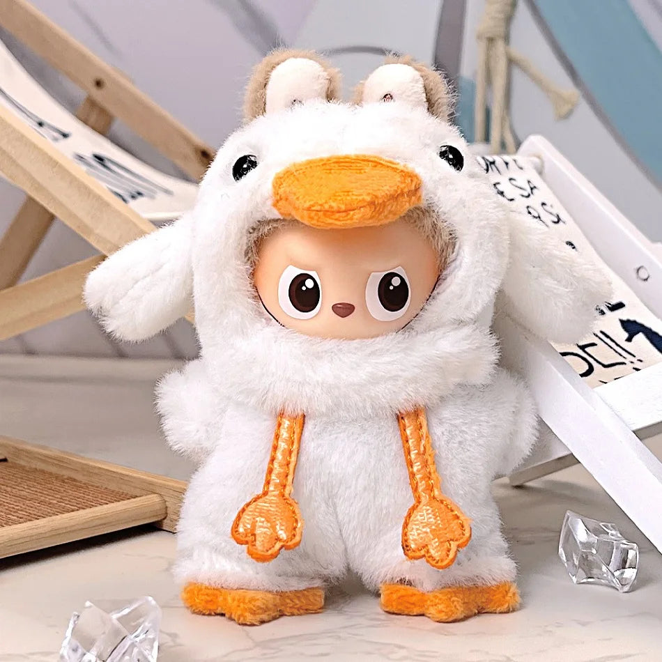 Labubu 4.0 The Monsters Pin The Monsters Forest Fairy Tale Series Clothes Cute Plush Duck Hook Weaving Clothes Doll Accessories