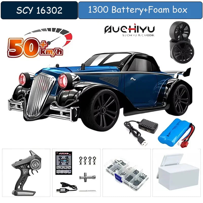 1:16 75KM/H or 50KM/H 4WD RC Car with LED Remote Control Cars High Speed Drift Monster Truck for Kids Vs Wltoys 144001 Toys