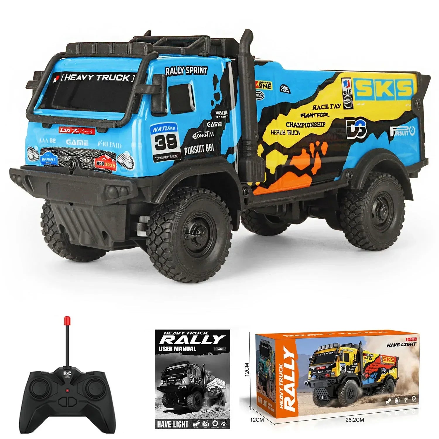 Remote Control Heavy Duty Race Trucks Rally Inspired Climbing Off-Road Vehicle With Lights Electric Models Kids Birthday Gifts