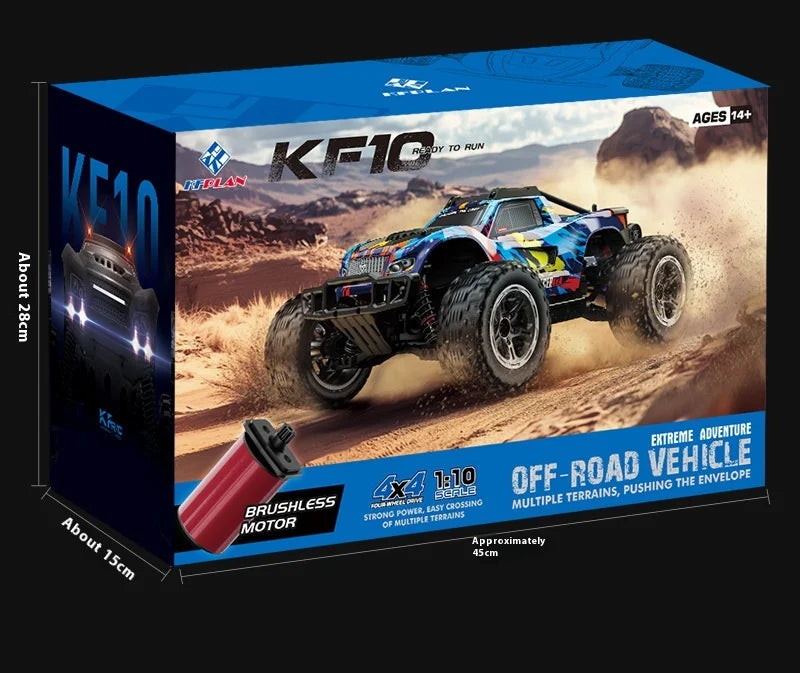Kf10 Brushless High-Speed Rc Car 1:10 Scale Four-Wheel Drive Off-Road Climbing Remote Control Stunt Racing Toy For Ages 14+ Gift
